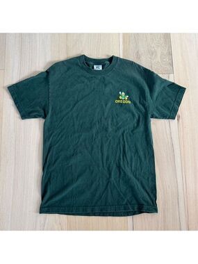 TLC Vintage Oregon Ducks Green Short Sleeve Tee Shirt Size Large